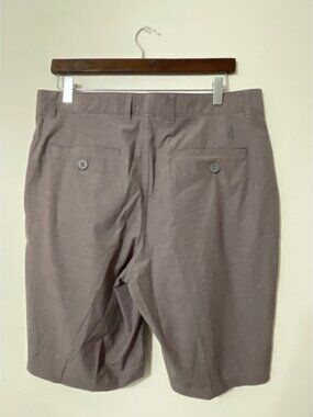 Johnnie O Modern Fit Heathered Gray Shorts 36 Golf Casual Walking Hiking Fishing